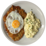 Schnitzel mit Ei