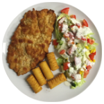 Schnitzel mit Salat